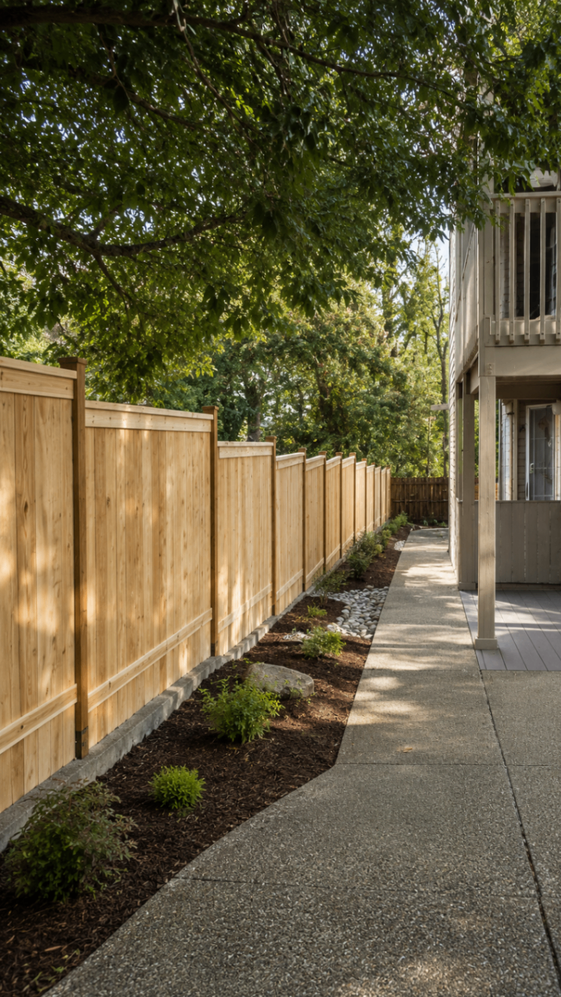 Green State Landscaping side-yard fence project